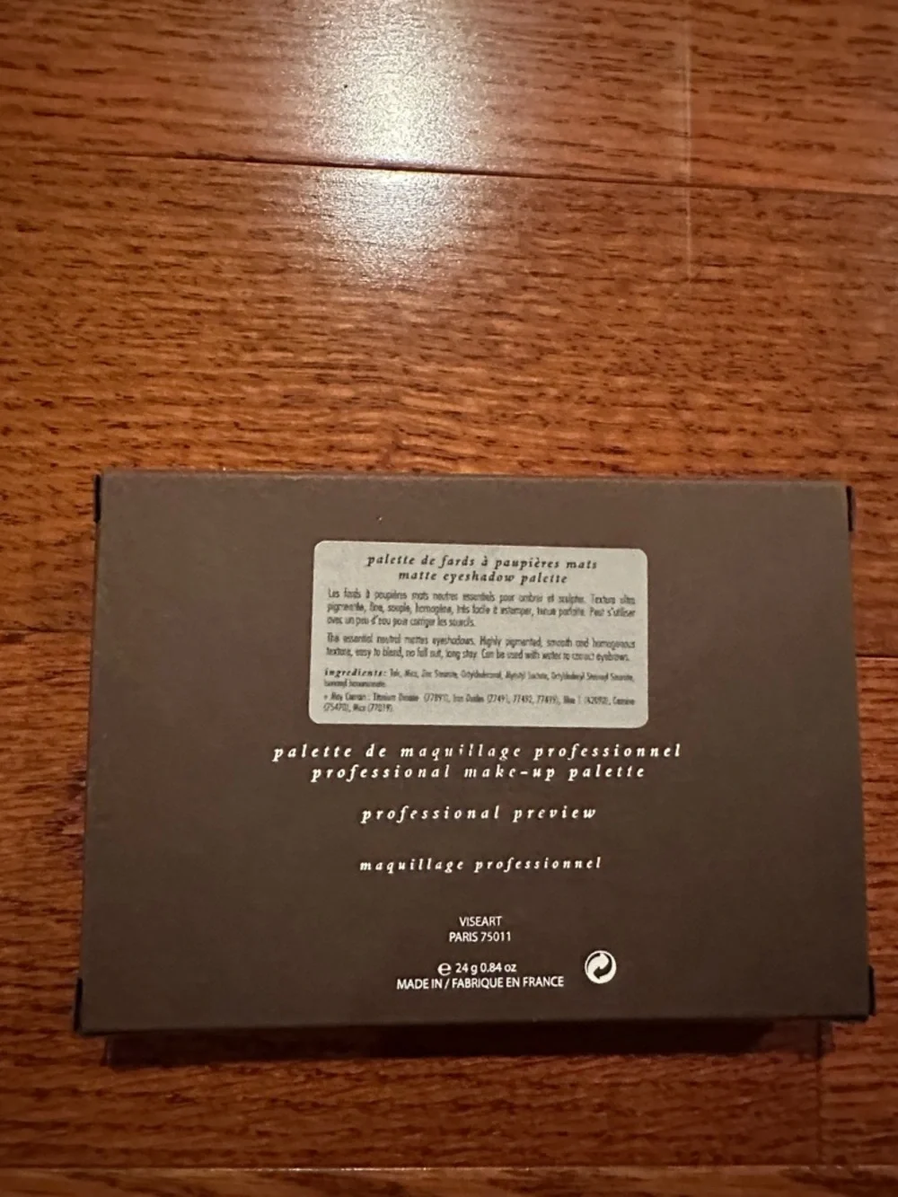 Viseart Brown Makeup Palette with White Logo